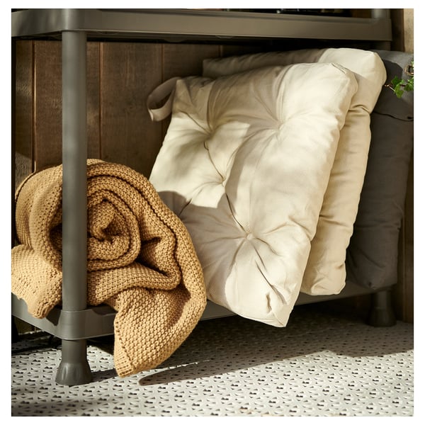 MALINDA Chair cushion - light beige 40/35x38x7 cm , 40/35x38x7 cm