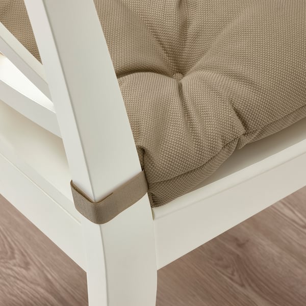 MALINDA - Chair cushion, beige,40/35x38x7 cm