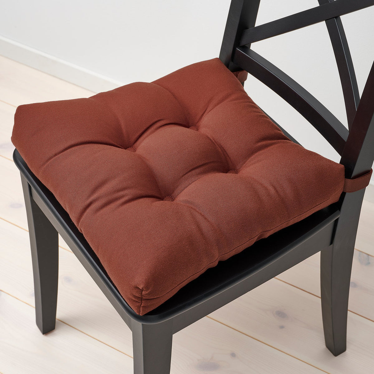 MALINDA chair pad, brown-red, 40x38x7 cm