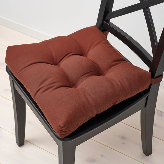 MALINDA chair pad, brown-red, 40x38x7 cm