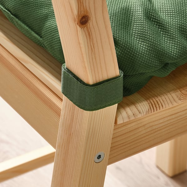 MALINDA chair cushion, green, 40/35x38x7 cm