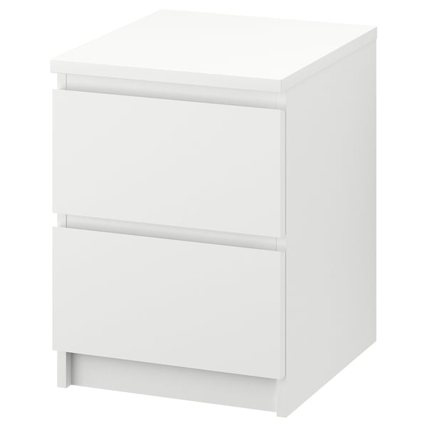 MALM chest of 2 drawers, white, 40x55 cm