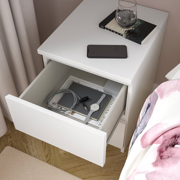 MALM chest of 2 drawers, white, 40x55 cm