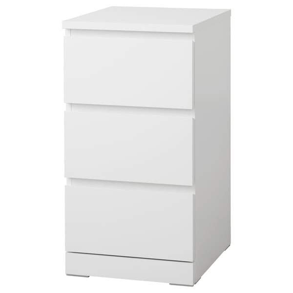 MALM chest of 3 drawers, white, 40x78 cm