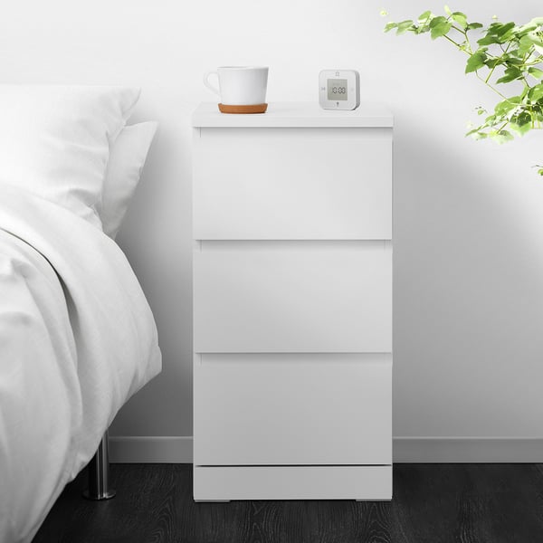 MALM - Chest of 3 drawers, white, 40x78 cm