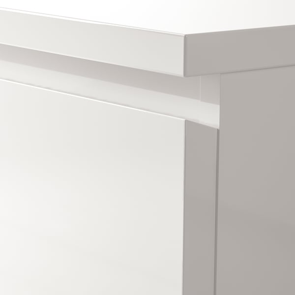 MALM chest of 4 drawers, high-gloss white, 80x100 cm