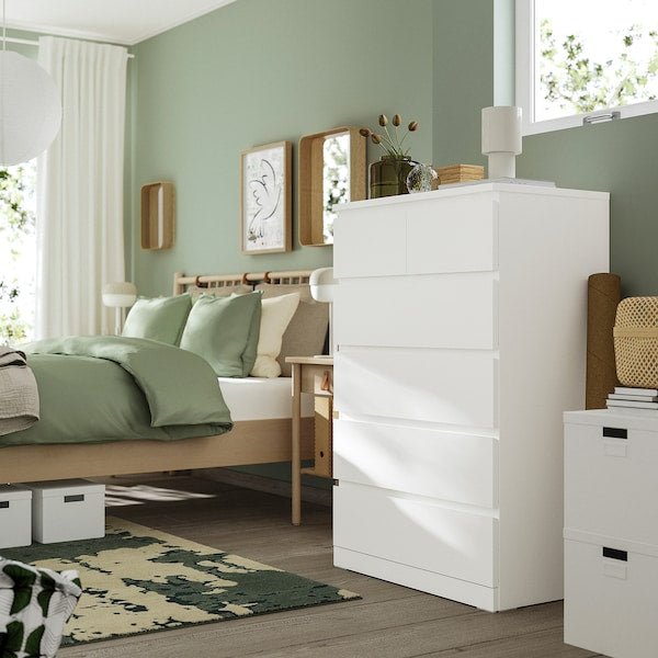 MALM chest of 6 drawers, white, 80x123 cm