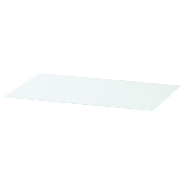 MALM glass top, white, 80x48 cm