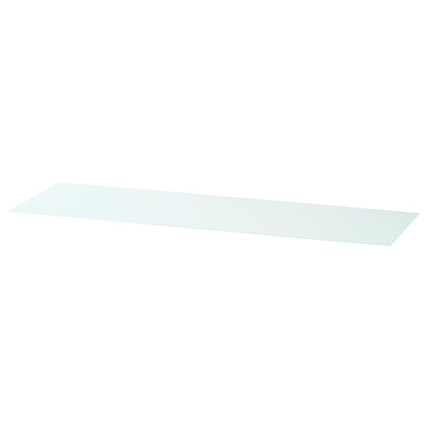 MALM glass top, white, 160x48 cm