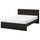 MALM bed frame, high, black-brown, 160x200 cm