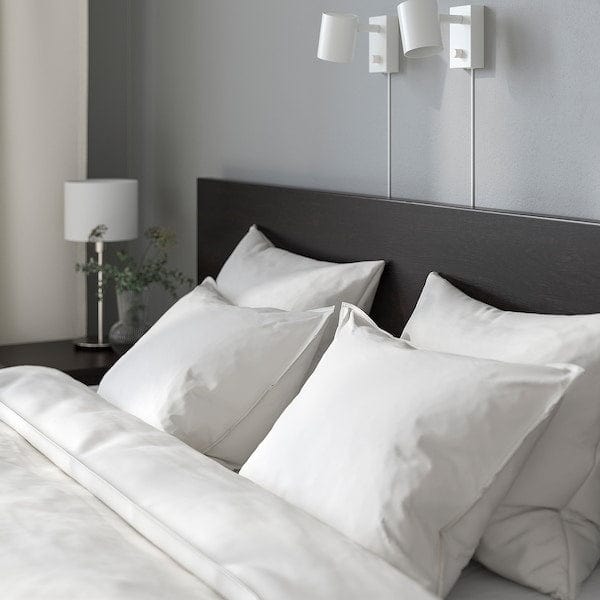 Ikea MALM High bed frame/2 containers, brown-black/Lindbåden, 180x200 cm