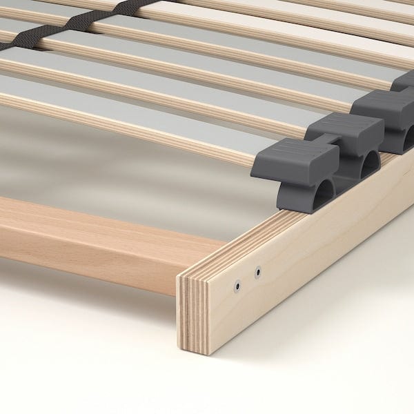 Ikea MALM Tall bed structure/2 containers - brown-black/Lönset 140x200 cm ,
