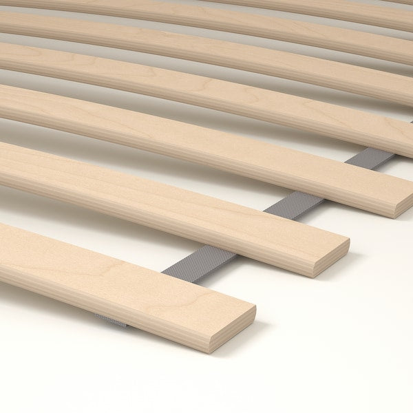 MALM bed frame, high, white/Luröy, 160x190 cm