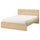 MALM bed frame, high, white stained oak veneer, 160x200 cm