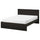 MALM bed frame, high, black-brown, 180x200 cm