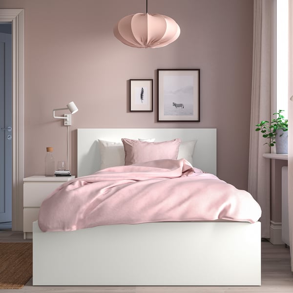 MALM bed frame with mattress, white/Åbygda firm, 120x200 cm