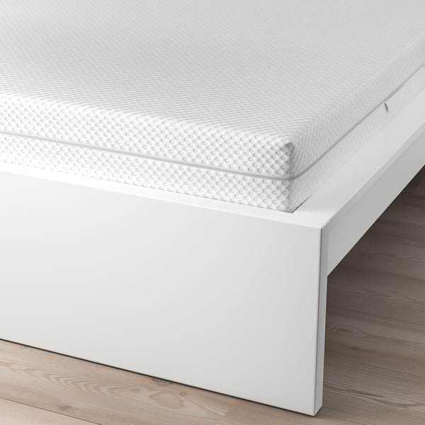 MALM bed frame with mattress, white/Åbygda firm, 140x200 cm