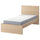 MALM bed frame with mattress