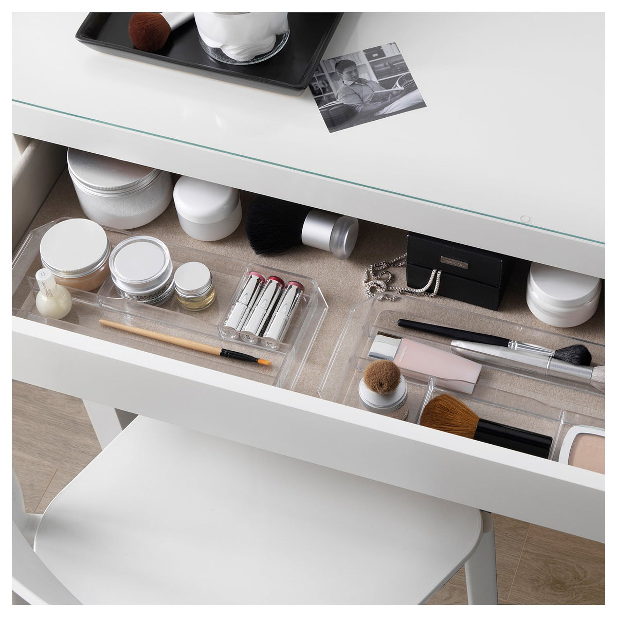MALM dressing table, white, 120x41x78 cm