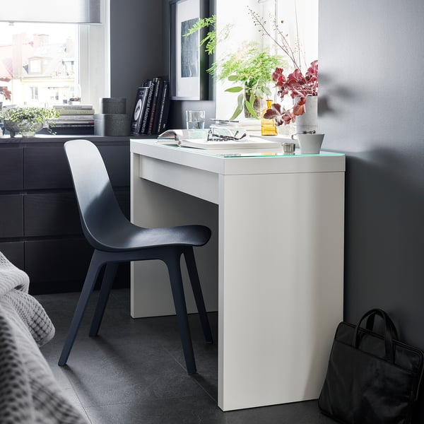 MALM dressing table, white, 120x41 cm