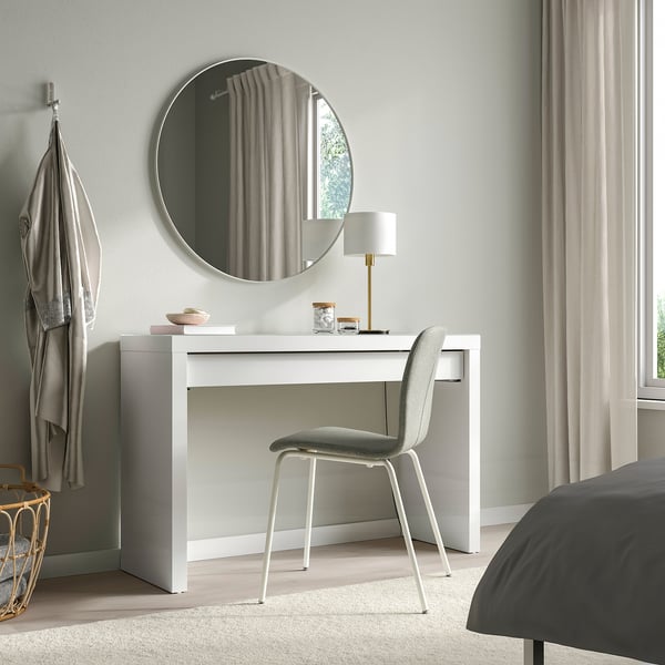 MALM dressing table, white, 120x41 cm