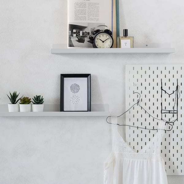 MALMBÄCK display shelf, white, 60 cm