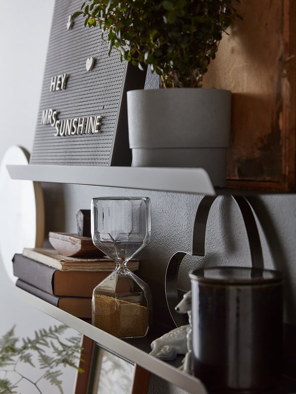 MALMBÄCK - MALMBÄCK Display shelf, dark grey, 60 cm