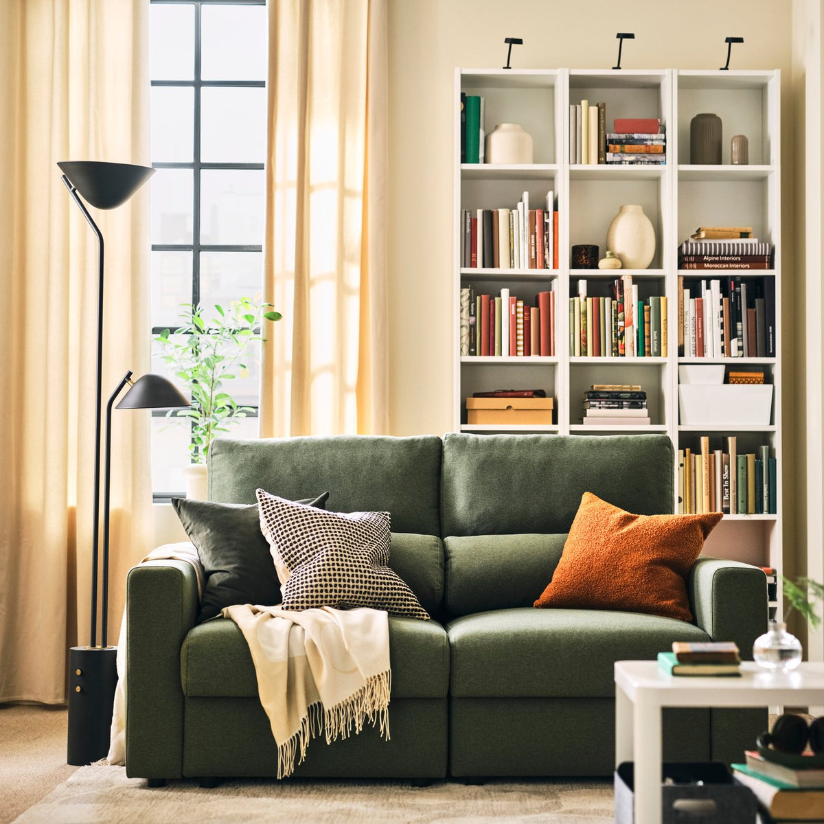 MALMKÖPING 2-seat sofa, Tibbleby grey-green, 180 cm