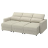 MALMKÖPING 3-seat sofa, with chaise longue/Tibbleby light beige, 253 cm
