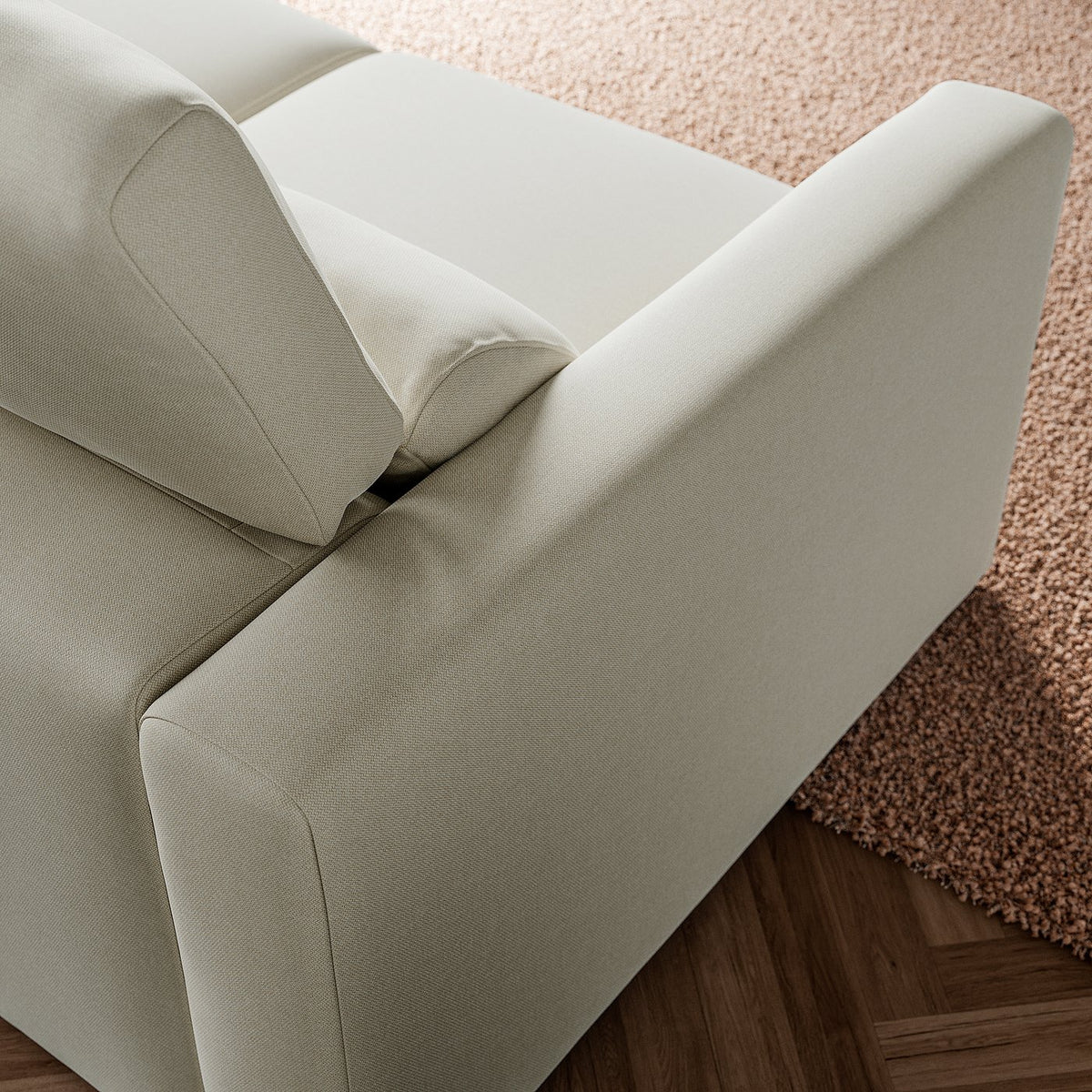 MALMKÖPING 3-seat sofa, with chaise longue/Tibbleby light beige, 253 cm