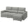 MALMKÖPING 3-seat sofa, with chaise longue/Tibbleby beige/grey, 253 cm