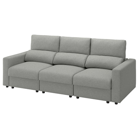 MALMKÖPING 3-seat sofa, Tibbleby beige/grey, 253 cm