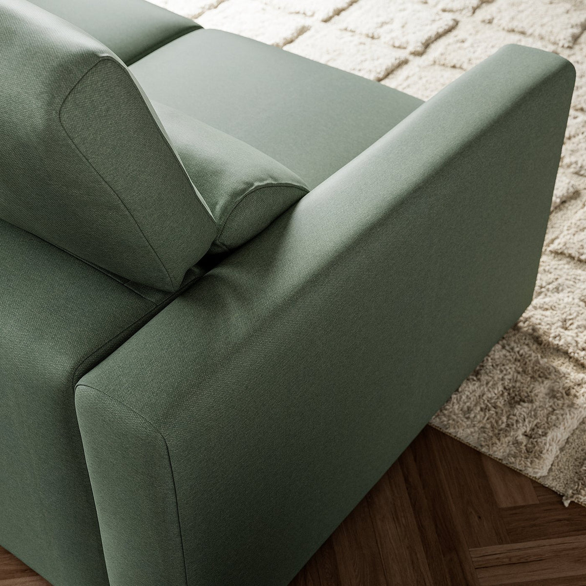 MALMKÖPING 3-seat sofa, Tibbleby grey-green, 253 cm