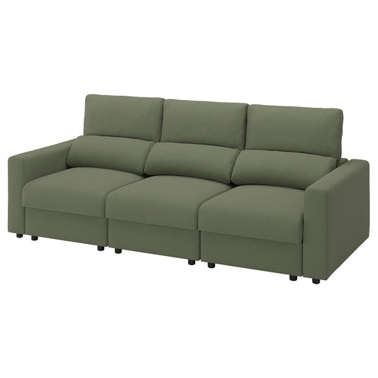MALMKÖPING 3-seat sofa, Tibbleby grey-green, 253 cm