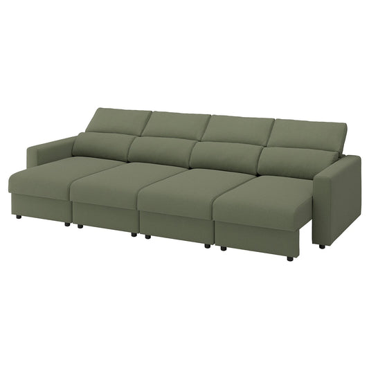 MALMKÖPING 4-seat sofa, Tibbleby grey-green, 326 cm