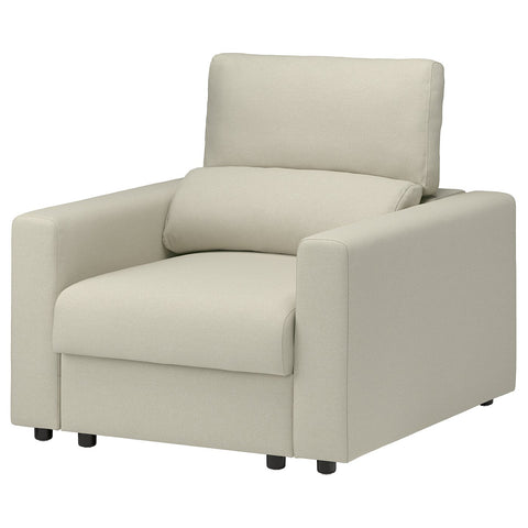 MALMKÖPING armchair, Tibbleby light beige, 107x100 cm