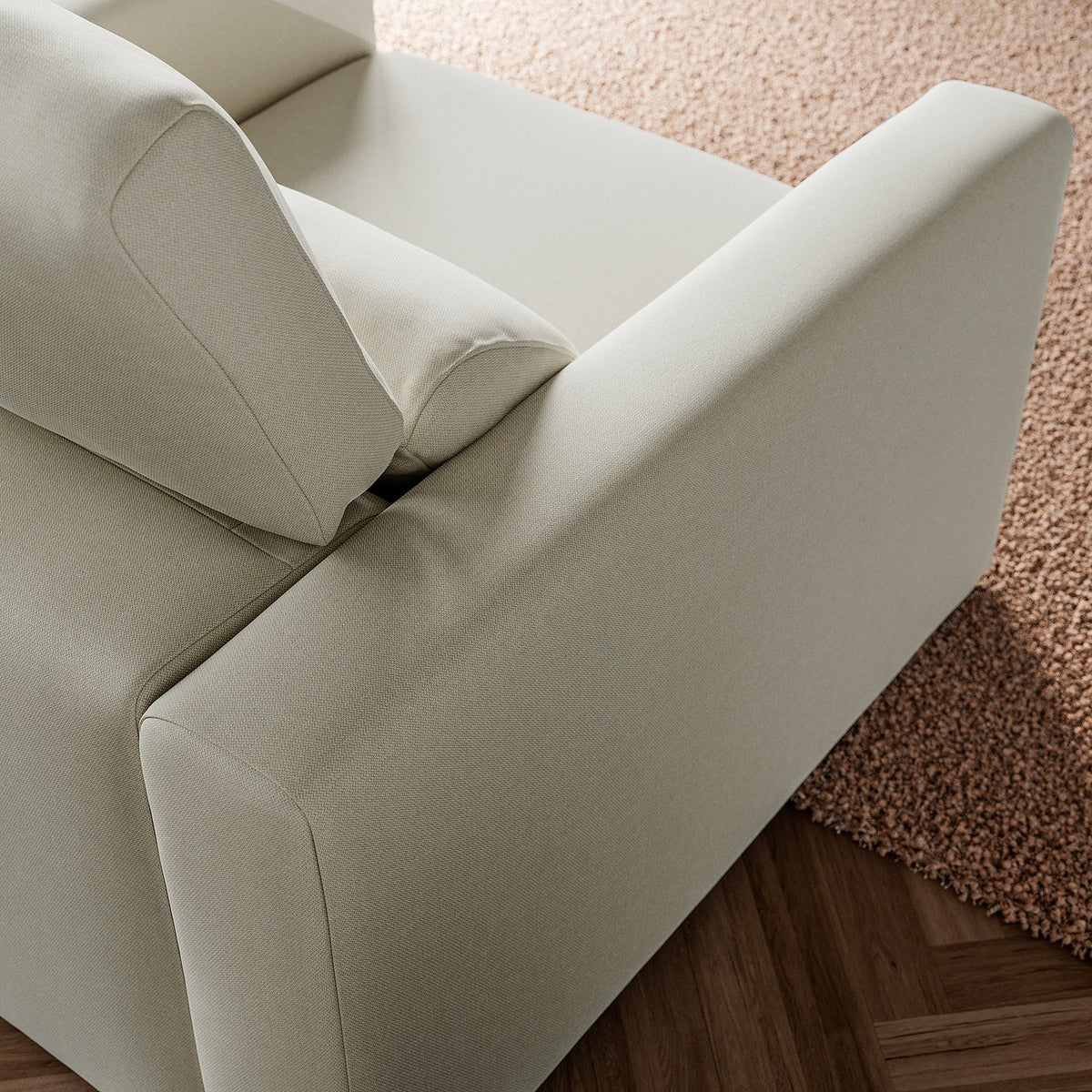 MALMKÖPING armchair, Tibbleby light beige, 107x100 cm