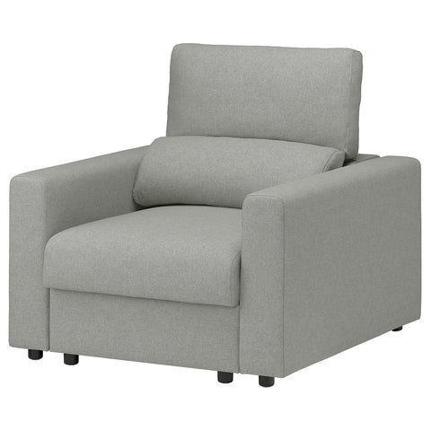 MALMKÖPING armchair, Tibbleby beige/grey, 107x100 cm