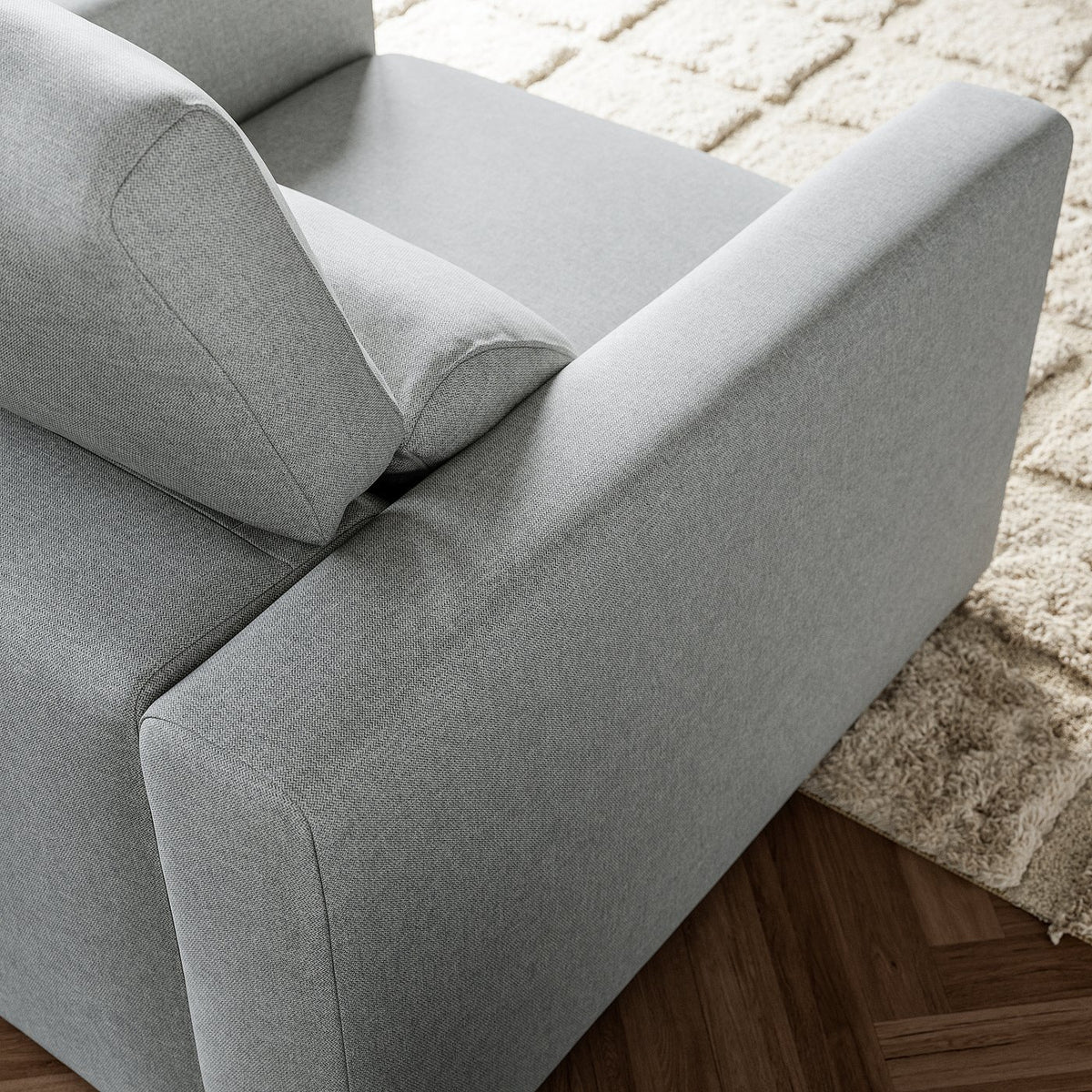 MALMKÖPING armchair, Tibbleby beige/grey, 107x100 cm