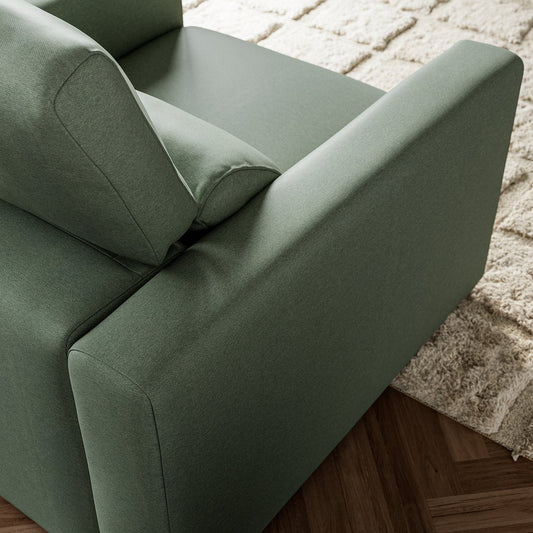 MALMKÖPING armchair, Tibbleby grey-green, 107x100 cm