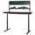 MÅLOMRÅDE gaming desk sit/stand, with monitor arms/electric black, 180x80 cm