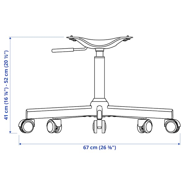 MALSKÄR - Base for swivel chair, white