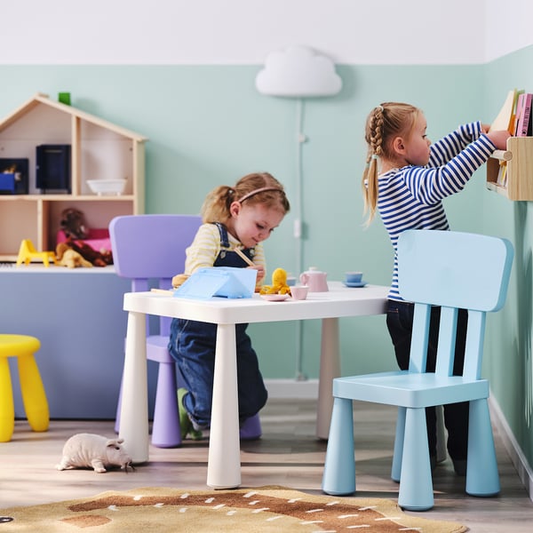 MAMMUT children's chair, in/outdoor/light blue, 39x67x36 cm