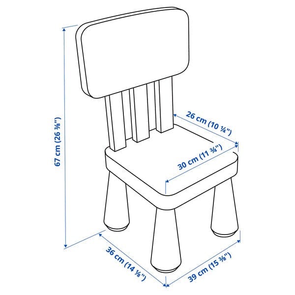 Ikea MAMMUT - Children's chair, in/outdoor/white