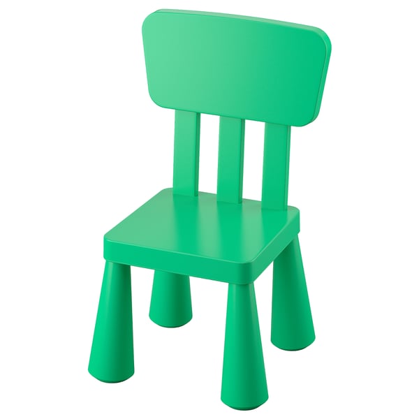 MAMMUT children's chair, in/outdoor/bright green, 39x67x36 cm