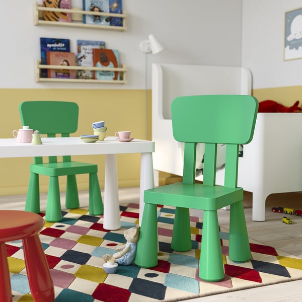 MAMMUT children's chair, in/outdoor/bright green, 39x67x36 cm