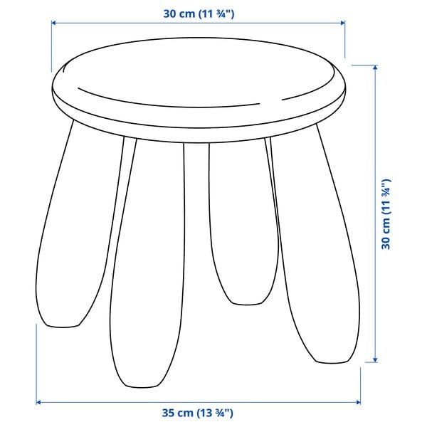 Ikea MAMMUT - Children's stool, in/outdoor/yellow