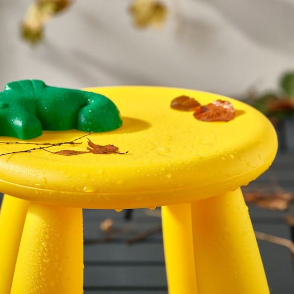 Ikea MAMMUT - Children's stool, in/outdoor/yellow