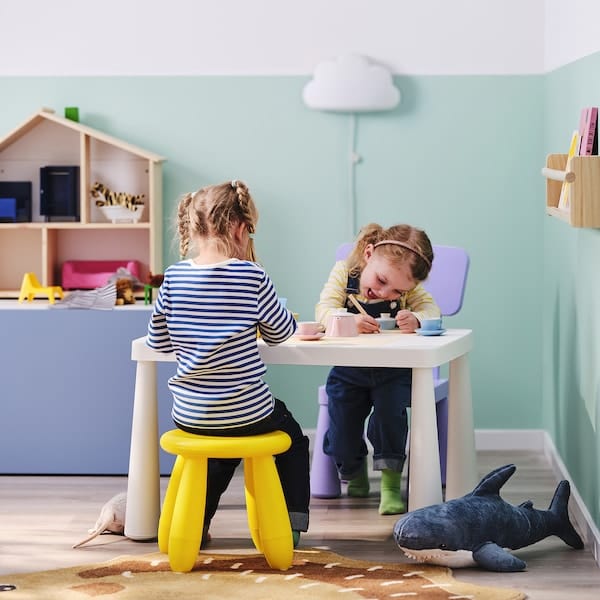 Ikea MAMMUT - Children's stool, in/outdoor/yellow