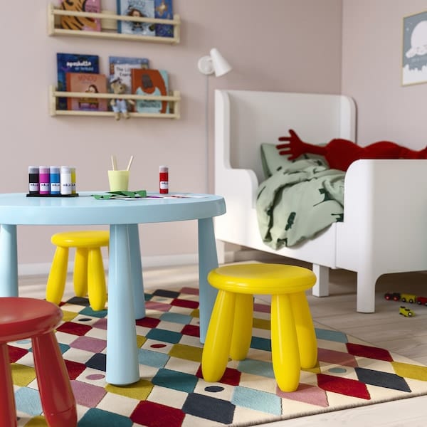 Ikea MAMMUT - Children's stool, in/outdoor/yellow